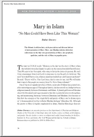 Bahar Davary - Mary in Islam, No Man Could Have Been Like This Woman