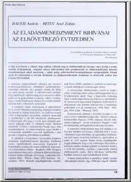 Bauer-Mitev - Az eladásmenedzsment kihívásai az elkövetkezendő évtizedben