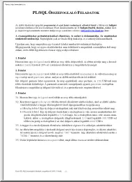 Oracle PL/SQL összefoglaló feladatok, megoldással, 2005