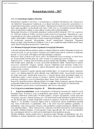 Reumatológia tételek, 2007