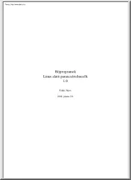 Fehér János - Héjprogramok, Linux alatti parancsértelmezők