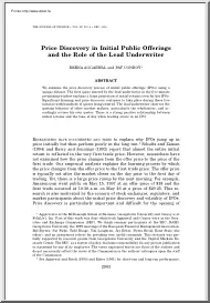 Aggarwal-Conroy - Price discovery in initial public offerings and the role of the lead underwriter