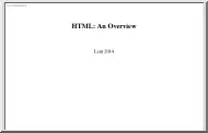 HTML overview