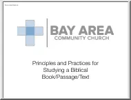 Principles and Practices for Studying a Biblical Book