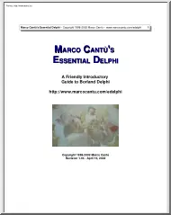 Marco Cantú - Essential Delphi 1.03