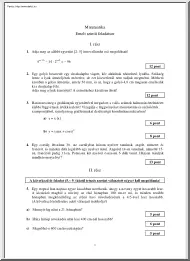 Matematika emelt szintű érettségi