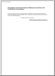 KF Vállalkozási ismeretek, I. rész