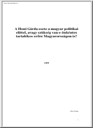 Kern Tamás - A Honi Gárda esete a magyar politikai elittel, avagy szükség van-e önkéntes tartalékos erőre Magyarországon is