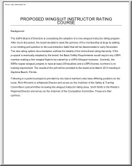 Proposed Wingsuit Instruction Rating Course
