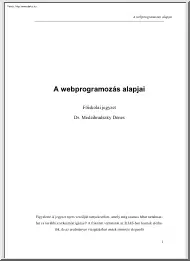 Dr. Medzihradszky Dénes - A webprogramozás alapjai