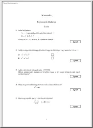Matematika középszintű érettségi