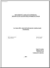 Vajda Veronika - Az Anton Kft