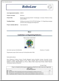 RoboLaw, Guidelines on Regulating