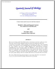 Allen-Castano - Conservatism and Concern for the Environment