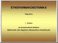 Papp Nóra - Az etnobotanikáról általában