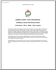 Baseball Rules and Regulations