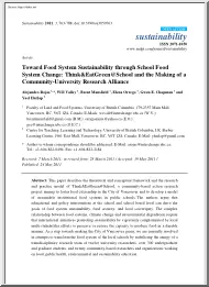 Toward Food System Sustainability through School Food System Change