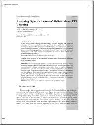 Analysing Spanish Learners Beliefs about EFL Learning