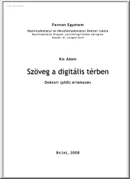 Kis Ádám - Szöveg a digitális