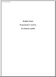 Bodlaki Tamás - Programozás C nyelven, távoktatási segédlet