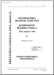 Matematika spanyol nyelven
