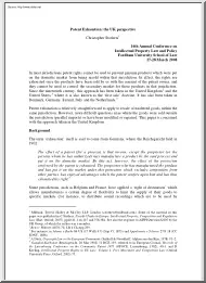 Christopher Stothers - Patent Exhaustion, the UK Perspective