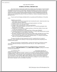 Baseball Softball Inherent Risk