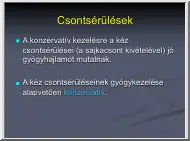 Csontsérülések
