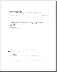 Yussra MT Ebrahim - Food System Education Among High School Students