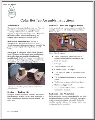 Cedar Hot Tub Assembly Instructions