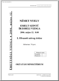 Német emelt szintű írásbeli