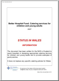 Better Hospital Food, Catering Services for Children and Young Adults