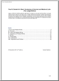 Paul B. Diederichs Basic Vocabulary of Ancient and Medieval Latin