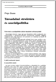 Ferge Zsuzsa - Társadalmi struktúra