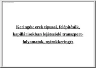 Keringés, erek típusai