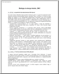 Biológia érettségi tételek