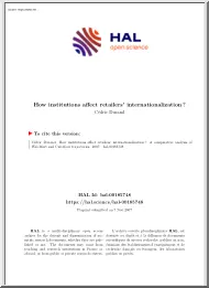 Cédric Durand - How Institutions Affect Retailers Internationalization