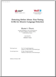 Ankush Arora - Detecting Online Abuse, Fine-Tuning LLMs for Abusive Language Detection