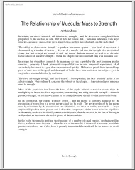 Arthur Jones - The Relationship of Muscular Mass to Strength