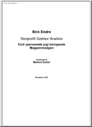 Bíró Endre - Nonprofit Szektor Analízis