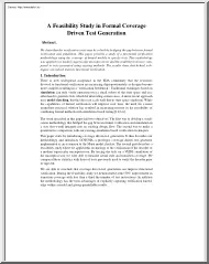 A Feasibility Study in Formal Coverage Driven Test Generation
