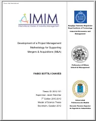 Development of a Project Management Methodology for Supporting Mergers and Acquisitions