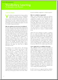 Vocabulary Learning For Secondary Latin Students