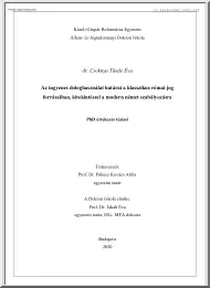 dr. Csoknya Tünde Éva - Az ingyenes dologhasználat határai a klasszikus római jog forrásaiban, kitekintéssel a modern német szabályozásra
