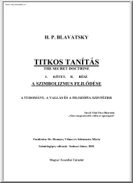 H. P. Blavatsky - Titkos tanítás II